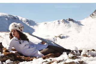 152 | Aspen Maga zi n e | holiday 2010 aspenmagazine.com holiday 2010 | Aspen Maga zi n e | 153
Winter Perfection: Coat and boots by Malo; fur hat from Stefan Kaelin;
Prada knit stockings; Cynthia Dugan necklace from Pitkin County Dry Goods.
 