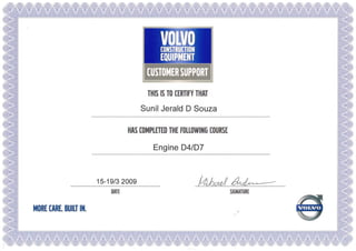 Training & Experience certificates