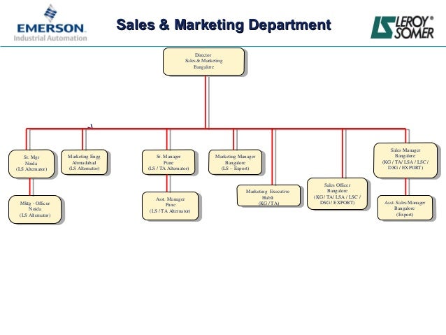 Sales And Marketing Department Chart