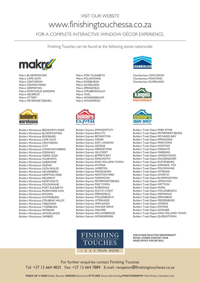 Finishing Touches Brochure PDF Finishing Touches Brochure 16 638