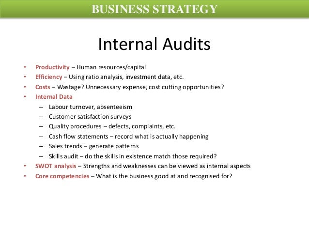 business internal audit examples
