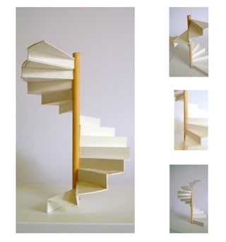 Scaled Staircase Model 1:100
Materials - Palight PVC Foam Board 1mm
Dowling
Superglue
Hayward Brothers & Eckestein
Of Union Steet, Borough, London.
The Company was established in 1783.
In 1896 it got registered as a private
business. In 1914 the company
branched into Engineering and
iron foundary, manufacturers of
pavement lights, casements etc.
Specialities: pavement lights,
iron staircases, ventilators, steel
sashes, casements, iron doors,
collapsible gates,“Copperlites”.
They had a large business
employing around 350 people.
On research I found the poster
on the right. Its a poster they
must have had up or a catalouge
cover. From my research its like
ly it was built in the late 1800’s ear
ly 1900’s. I found that they were a
sought after company for iron staircas
es. They’re really well made, and there are
still an interest in them till today.
Assignment 3
Amanda Johnson JOH13389802
A.JOHNSON3@ARTS.AC.UK
YEAR ONE
INTRODUCTION UNITS
 