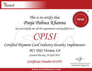 CPISI_Pooja Pahwa Khanna