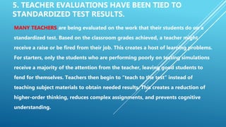 What are the disadvantages of standardizes testing | PPTX