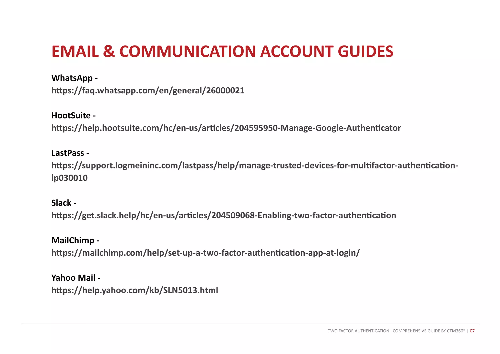TWO FACTOR AUTHENTICATION - COMPREHENSIVE GUIDE | PDF