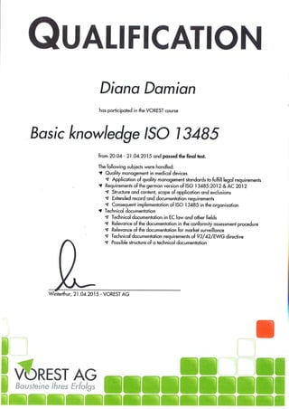Certificate - ISO 13485 | PDF