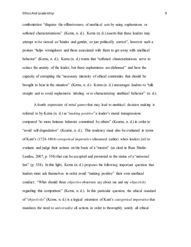 ldr 7980 capstone essay four assignment ethics and leadership ethical leadership essay