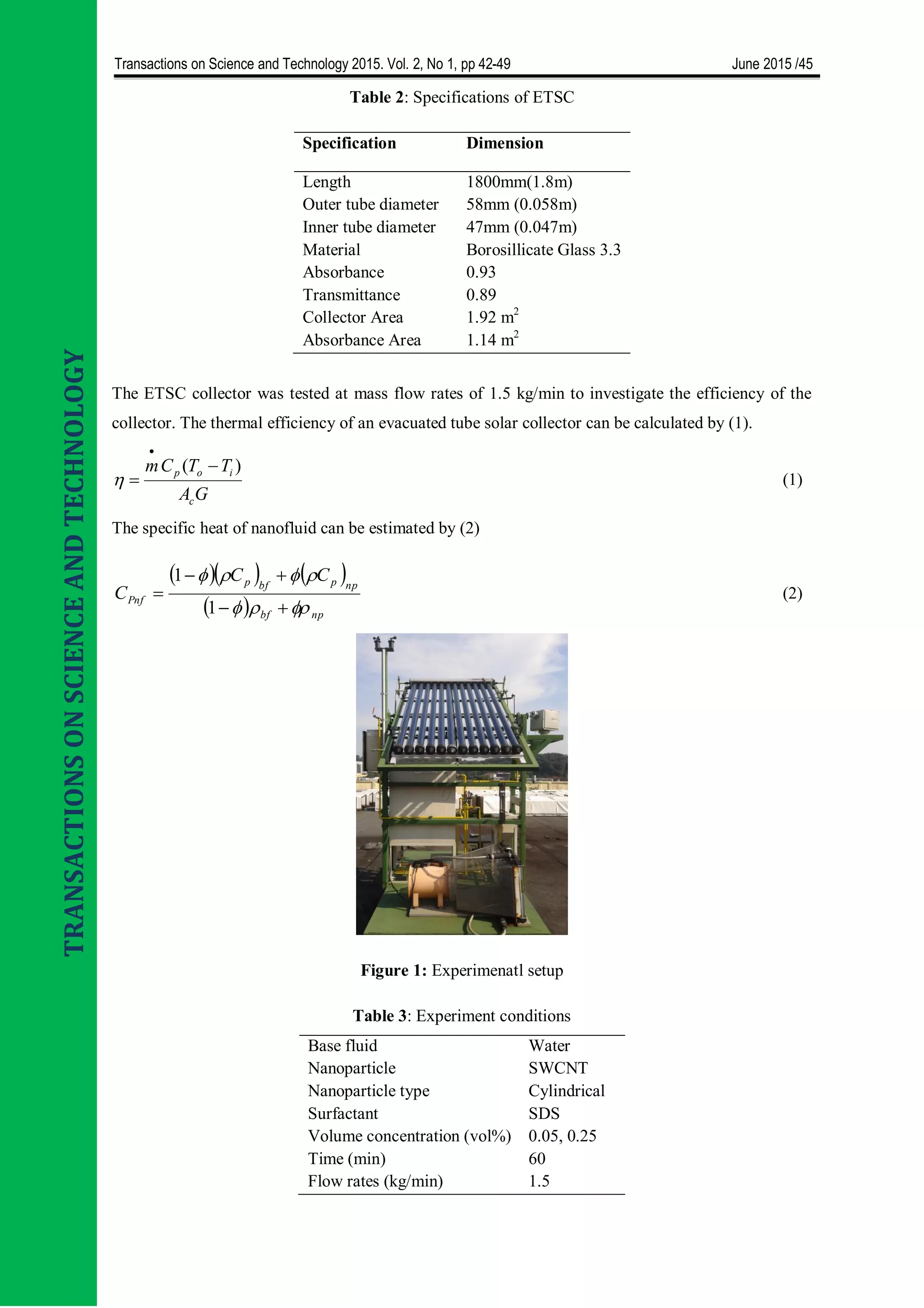 Conference An experimental study on evacuated tube solar collector ...