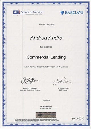 Barclays CSD - Commercial Lending