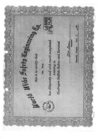 Older Certificates