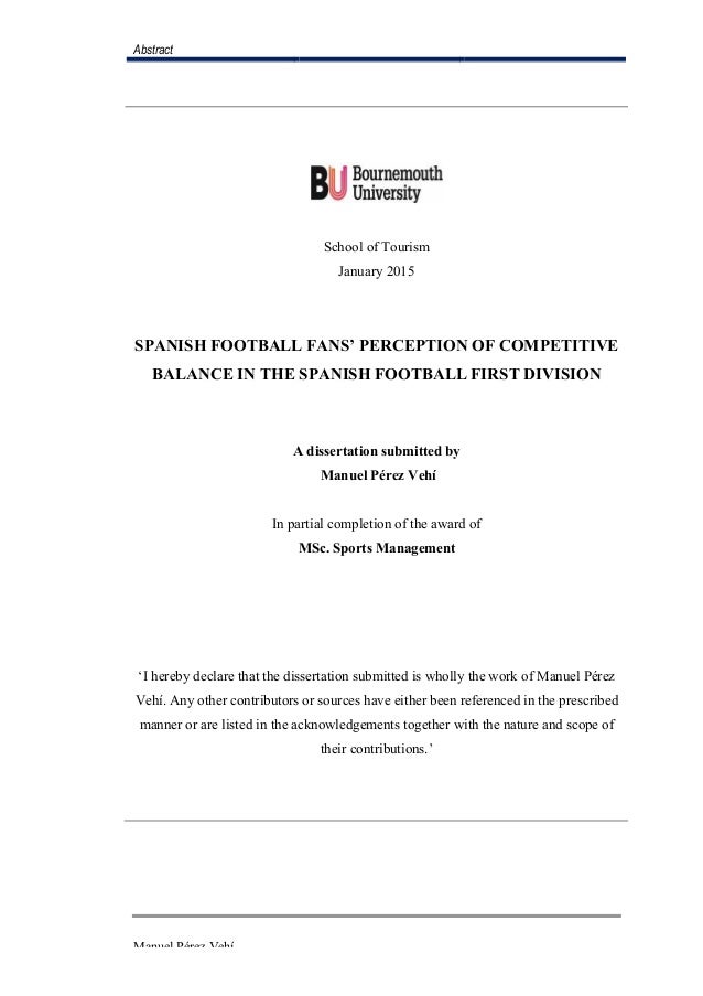 Dissertation in spanish