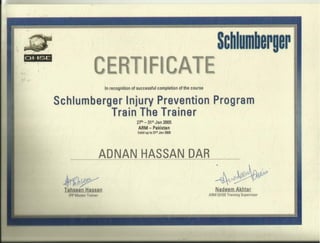 Schlumberger Injury Prevention Course