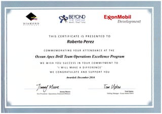 Ocean Apex Drill Team Operations Excellence Program