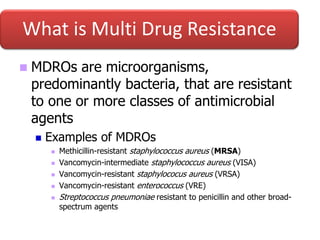 Multi drug resistance molecular pathogenesis | PPTX