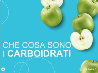 59
CHE COSA SONO
I CARBOIDRATI
 