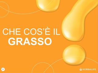71
CHE COS’È IL
GRASSO
 