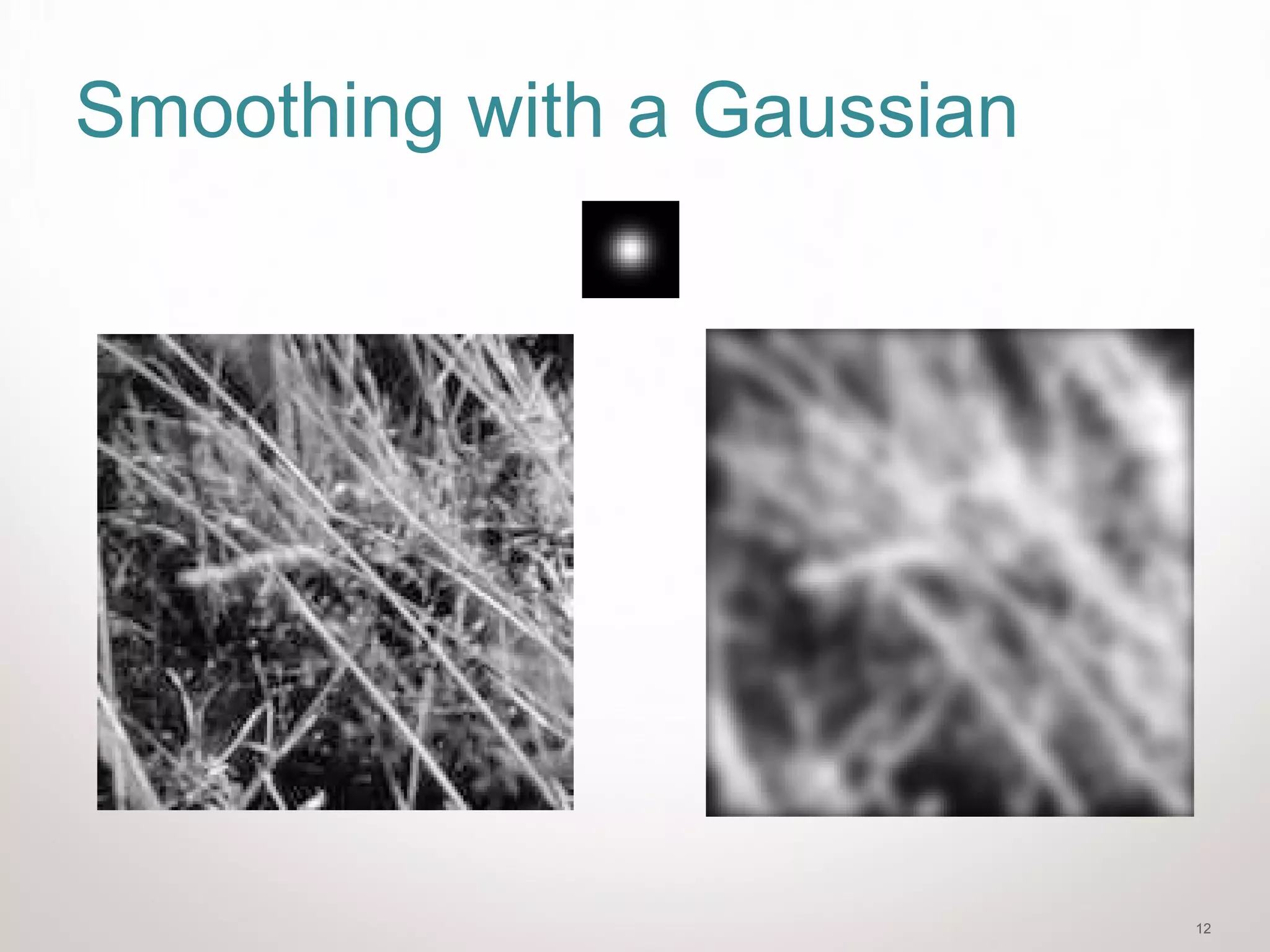 12
Smoothing with a Gaussian
 