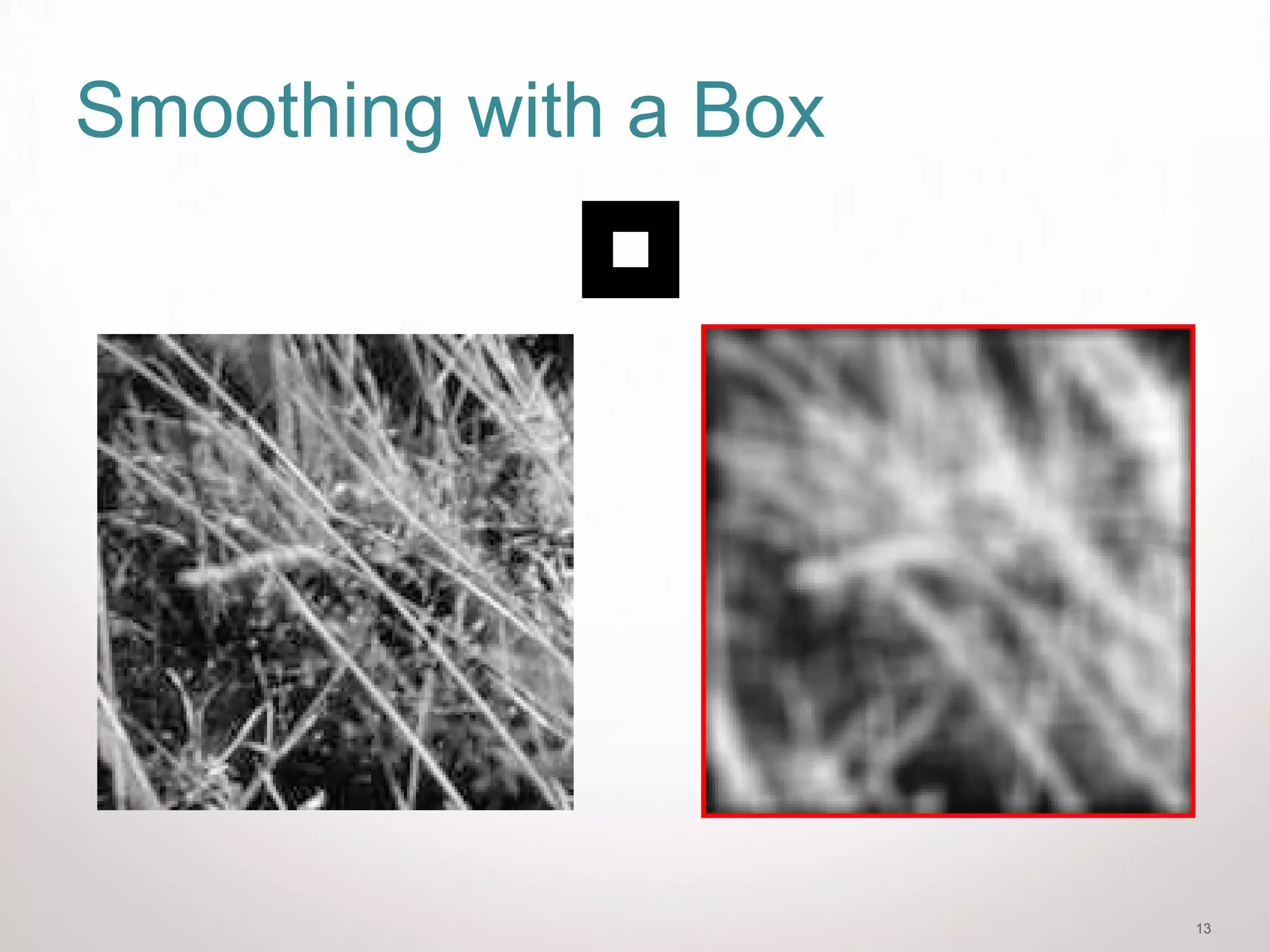 13
Smoothing with a Box
 
