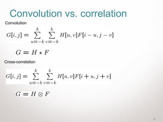 23
Convolution vs. correlation
Convolution
Cross-correlation
 
