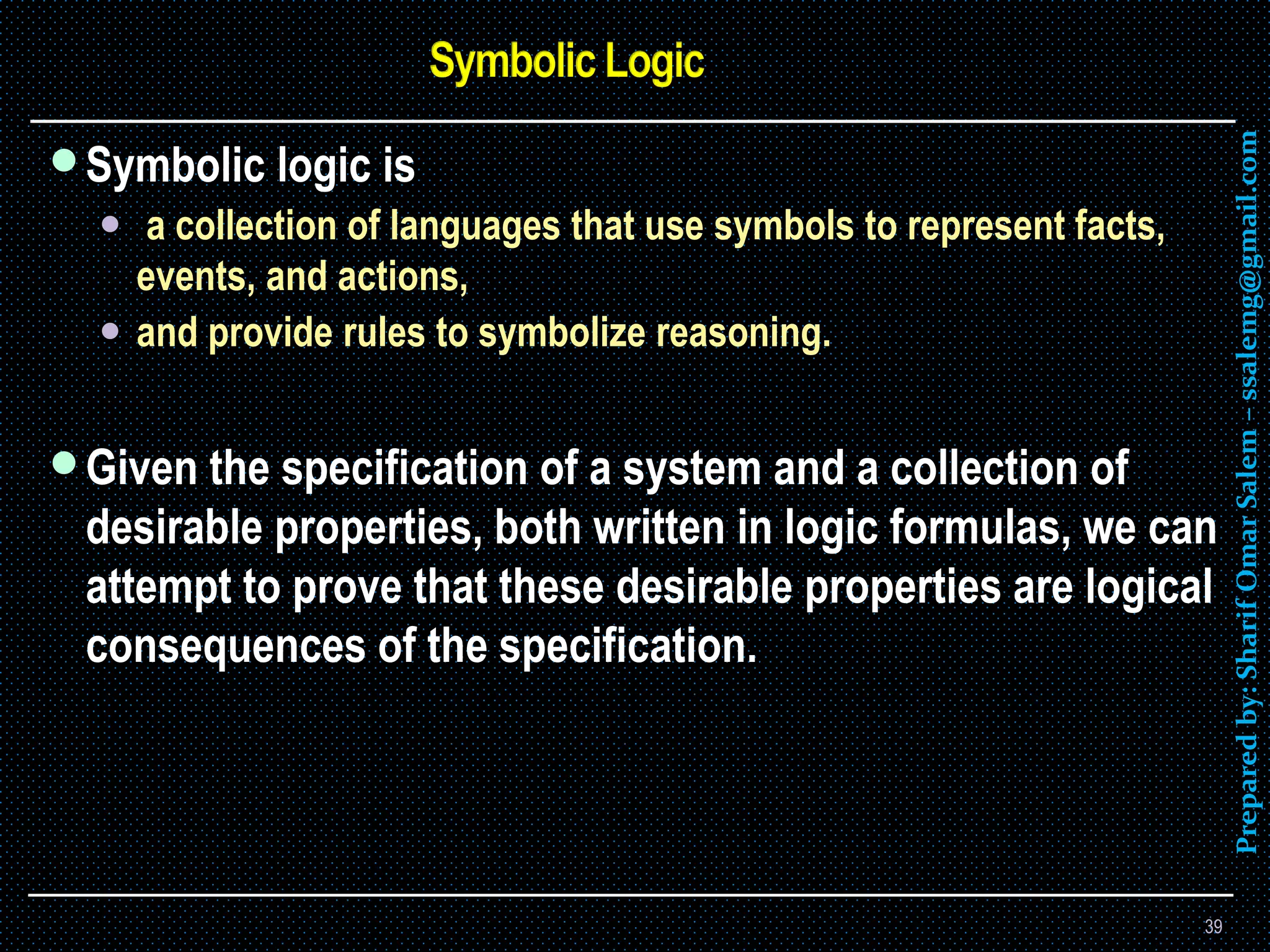 Logic Method #2 formal methods – principles of logic | PPTX