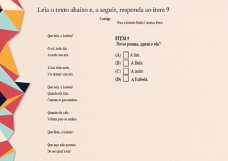 Leia o texto abaixo e, a seguir, responda ao item 9
 