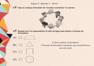 O aluno conhece a brincadeira?
O formato da brincadeira representa uma circunferência e
não um círculo
 