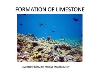FORMATION OF LIMESTONE
LIMESTONE FORMING MARINE ENVIRONMENT
 