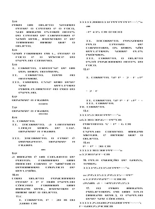 3. a                                        111112000111fppfpfpfp=+=+’.’’’ss
Para    um  objeto    situado

                                                ∴ p’ H 15 cm (foco)
                                                s HH
   entre o centro e o foco,
   sua imagem estará antes
   do centro de curvatura e
   será real, invertida e de
                                                II.  Incorreta.  Passando
   tamanho   maior    que   o
                                                pelo       centro       de
   objeto.
                                                curvatura,  os  raios  são
4. b
                                                refletidos   sobre    eles
Será formada em L, entre o
                                                próprios.
   foco  e   o   vértice do
                                                III.  Correta.  O  objeto
   espelho convexo.
                                                está posicionado antes do
5. b                                            foco.
I. Correto. Trata-se de um                    12. e
     dos raios notáveis.

                                                I. Correta. Se p = 2 ⋅ f s p’
II.     Correto.    Idem    ao
     anterior.
III. Errado. Esse raio deve
     ser             refletido

                                                = 2 ⋅ f
     paralelamente ao eixo do
     espelho.
6. d
Observe a figura:                               II. Correta. Se p = f s p’ = ∞
             B’A’ABFVC                          III. Correta.
7. d                                        IV. Correta.
Observe a figura:                             13. c
                                            111151301fppp=+=+’’ss
             CFB’A’VBA

8. a
                                            ss 613013056−===pp’’cm
I. Correto.
II.   Incorreto.   A lanterna                 Portanto: s’ = p’ = 6 cm
     lança   raios   de   luz.                14. b
     Observe a figura:                        Espelho      convexo:       imagem
                 F                            virtual     e  menor        que  o
III.  Incorreto.  O  feixe              é     objeto.
   divergente.   Observe                a     15. a
   figura:                                    p = p’ = 30 cm
               ABFC                         1111130130fppf=+=+’ss
9. d                                        ss 123015ff==cm
A imagem é um conjunto de
   pontos    formando    uma                  16. Pela    equação    de    Gauss,
   mancha curva e simétrica                   temos:
   denominada   cáustica  de                  11114521151fppp=+=+’’ss
   reflexão.
10. a                                         sss 24511511245115=+=−pp’’
Todo      objeto    posicionado               ss 1234545pp’’=−=−cmcm
    entre C e F num espelho
                                              Assim: A = − ==ppA’s 45153
    côncavo    formará      uma
    imagem  real,  invertida  e                 17.  a)   Para    imagens
    maior que o objeto.                         projetadas em uma tela
 11. c                                          (imagem real), o espelho
                                                deve ser côncavo.
   I. Correta.        p   =   20   m   ou
   2.000 cm                                 11111251600241600fppf=+=+=+’s
                                            f==6002524cmcm
 