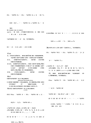 n1 ⋅ sen i1 = n2 ⋅ sen i2 s 1 ⋅ 0 5




  10 32 , = ⋅ sen i2 s sen i2 = 1


   30


                                               Então: v st t = = ⋅ =
De acordo com os dados:
sen i2 = x 10 . Portanto: 1 30 10
                                                                           −   Δ Δ Δ 2 10
  = x s x = 13 cm


Sendo D = 2 ⋅ x, temos:
                                                  10   8 1   s Δt = 5 ⋅ 10–10 s



D = 2 ⋅ 13 s D = 23 cm                         20. Pela lei de Snell, temos:


                                               n1 ⋅ sen 45° = n2 ⋅ sen θ s 1 ⋅ 2 2
17. b
I. Possível: incidência normal
      sem desvio de trajetória.
II.     Impossível:   ver   item                 2 = ⋅ sen θ s
      anterior.
III. Impossível: na refração
      na primeira face o raio de               s sen θ = 12 s θ = 30°
      luz   deve    fechar    em                  Assim: tg θ = x x x x 5 33 5
      relação à normal.                          5 3 3 289 s s = = = ,cm ou cm
IV.      Possível:   ver    item
                                                 21. Na  incidência            sobre   a
      anterior.
                                                 lâmina, temos:
18. e

                                                 nar ⋅ sen θ = n ⋅ sen r s 1 ⋅ 12
Observe a figura:
              ArPescador Água Imagem virtual
Conforme figura, a imagem do
  peixe    é    virtual    e

                                                 = 1,4 ⋅ sen r
  localizada acima dele.
19. a) Observe a figura:
                         irrNN



b) nar ⋅ sen i = n2 ⋅ sen r s 1 ⋅                sen r = 0,357 s r = 21°


                                                 d i r r e d e = − ⋅ = ⋅ − sen

   0,9 = 1,5 ⋅ sen r s
                                                   cos sen ° ° cos ° ( ) ( ) s s
                                                   30 21 21
s sen r s 0,6 s cos r = 0,8
Assim: cos r = es s s Δ Δ Δ s s 0
    8 0 08 0 1 , , , = = m


n v v v = = ⋅ = ⋅ c s s 1 5 3 10 2


   10   8 8   , m/s
 