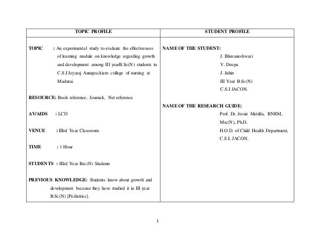 growth and development with congenital anomalies lesson plan
