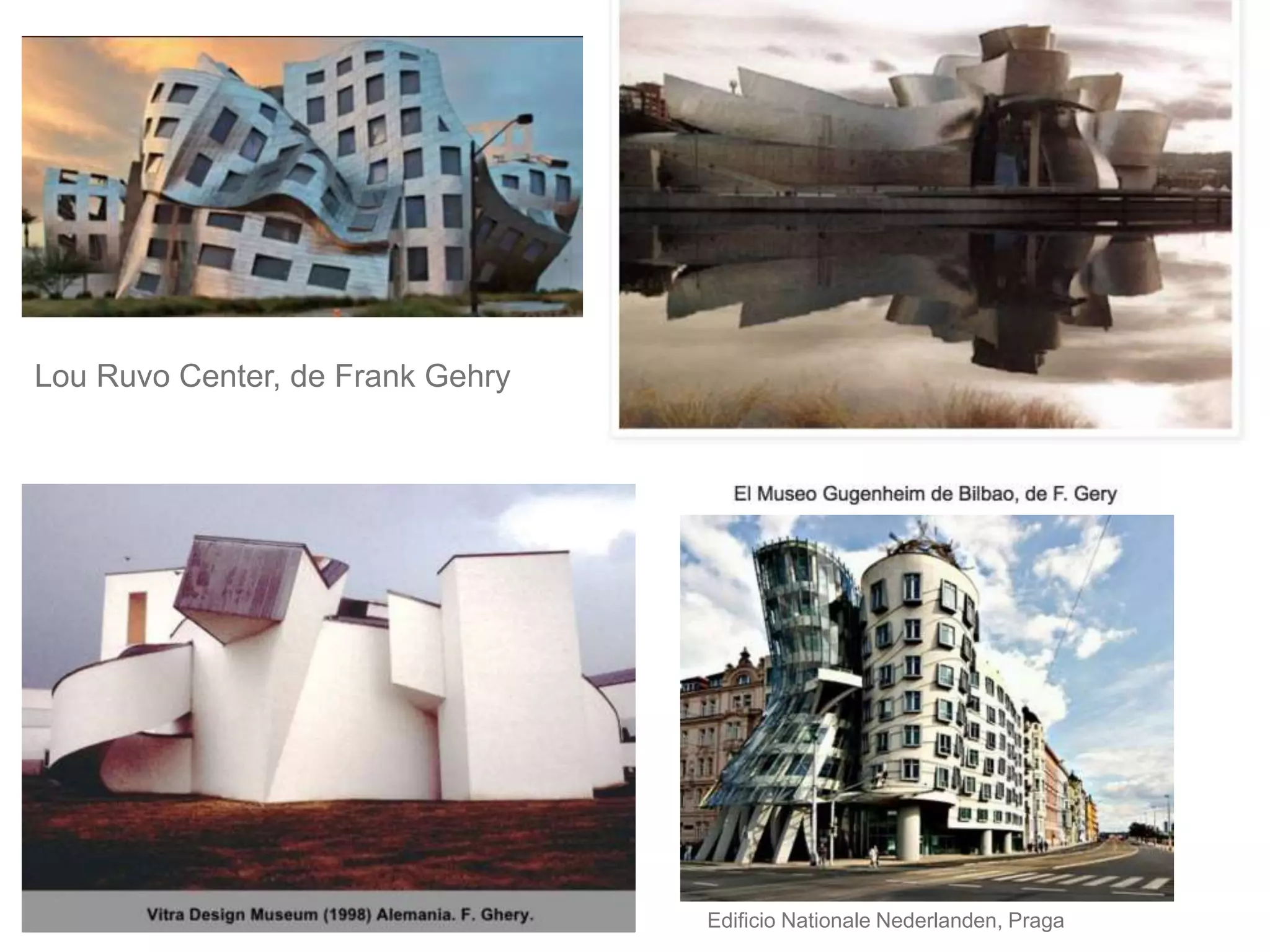 Lou Ruvo Center, de Frank Gehry
Edificio Nationale Nederlanden, Praga
 