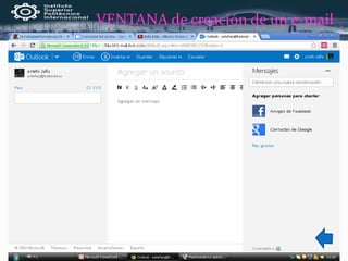 VENTANA de creación de un e-mail
 
