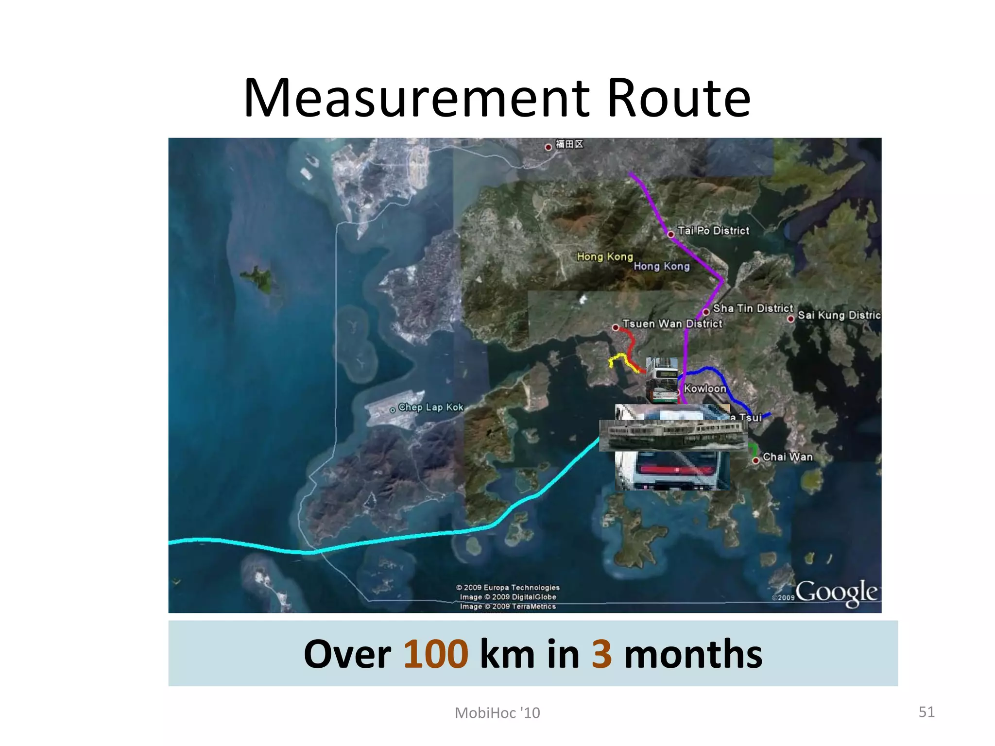 Measurement Route
51MobiHoc '10
Over 100 km in 3 months
 