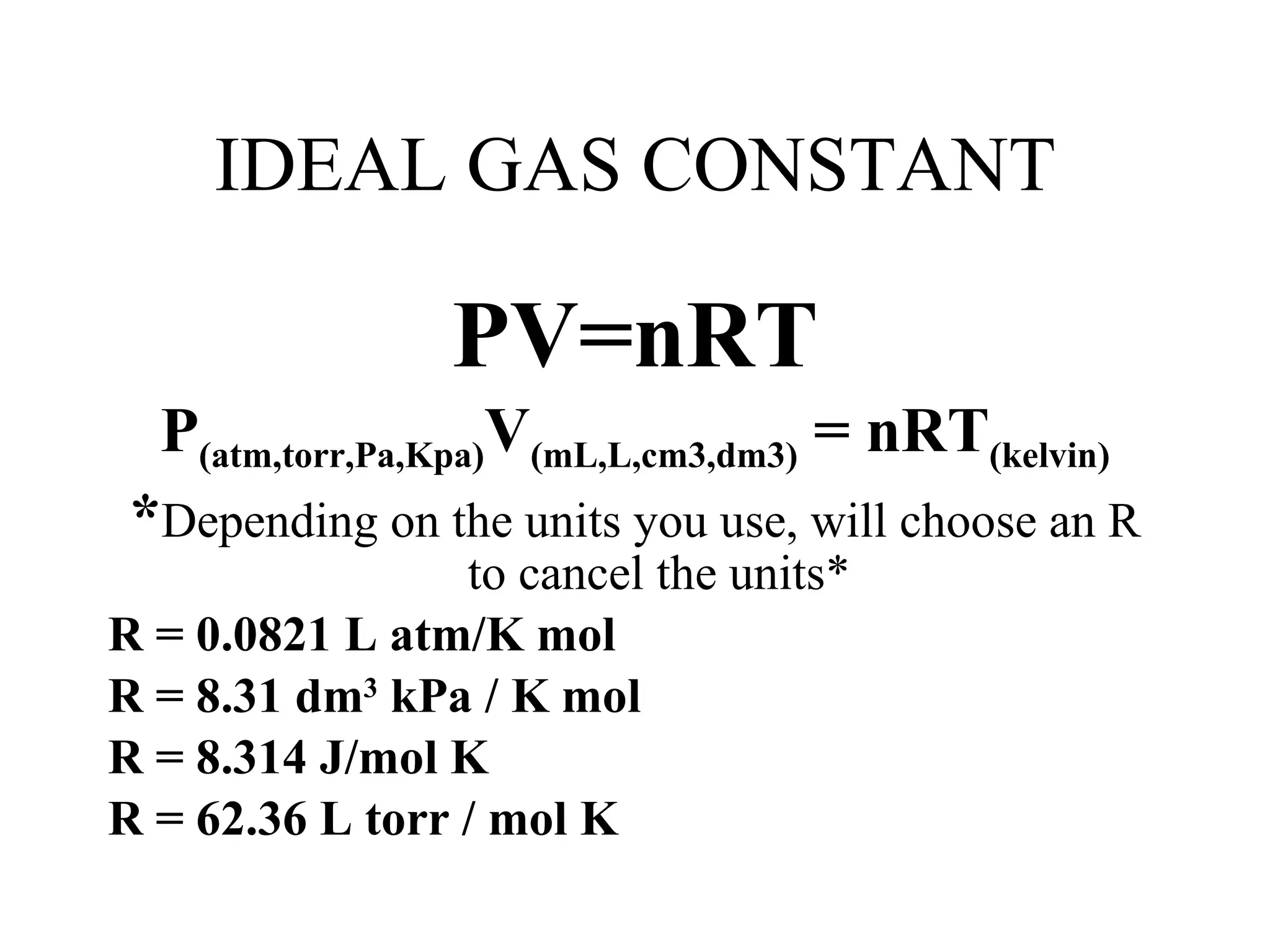 R In Physics Gas Laws | PPT
