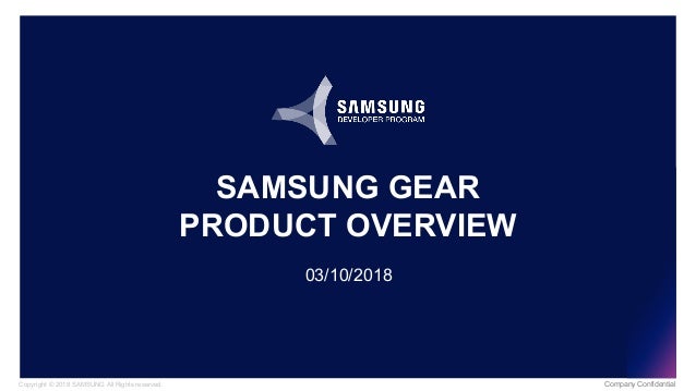 Samsung Gear And Gear Watch Designer Overview