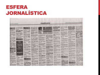 ESFERA 
JORNALÍSTICA 
 