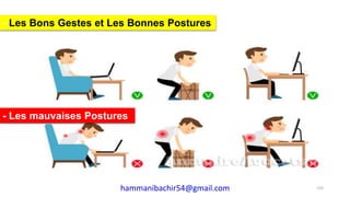 hammanibachir54@gmail.com 133
- Les Bons Gestes et Les Bonnes Postures
- Les mauvaises Postures
 