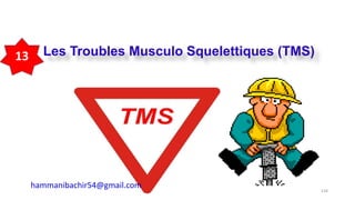 Les Troubles Musculo Squelettiques (TMS)13
134
hammanibachir54@gmail.com
 