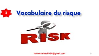 Vocabulaire du risque
hammanibachir54@gmail.com 15
3
 