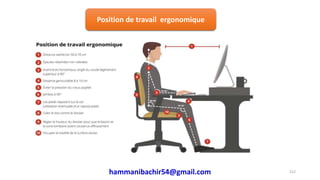 hammanibachir54@gmail.com 212
Position de travail ergonomique
 