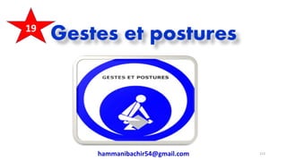 Gestes et postures
hammanibachir54@gmail.com 213
19
 