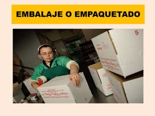 EMBALAJE O EMPAQUETADO
 