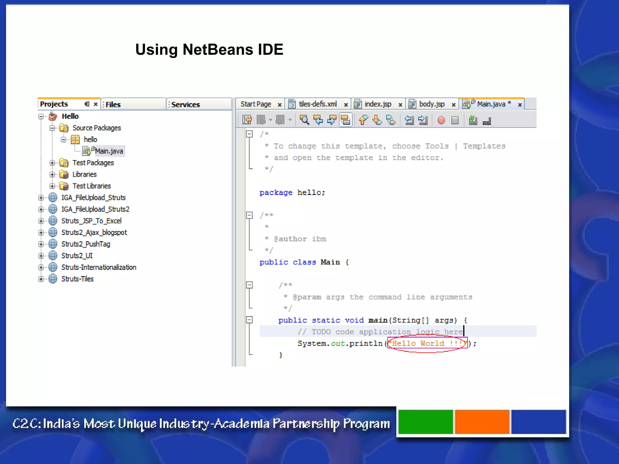 Using NetBeans IDE 