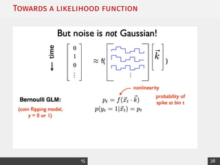 Towards a likelihood function
15 38
 