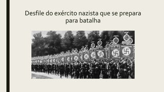 Desfile do exército nazista que se prepara
para batalha
 