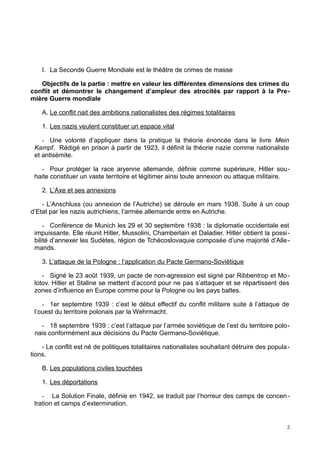 Plan Detaille Seconde Guerre Mondiale