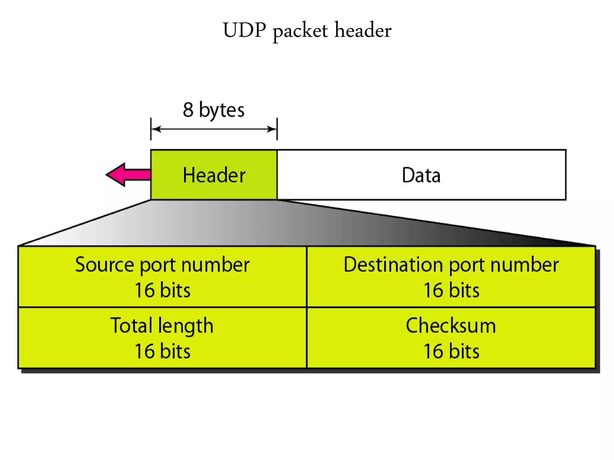 UDP packet header
 