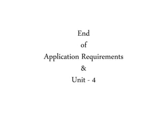 End
of
Application Requirements
&
Unit - 4
 