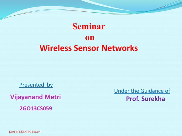 wireless sensor network ppt | PPTX