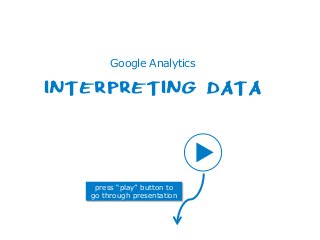 press “play” button to
go through presentation
Google Analytics
INTERPRETING DATA
 